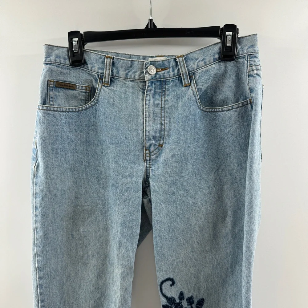 Vintage Calvin Klein Light Wash Cropped Jeans – Women’s Size 6 - Picture 3 of 9